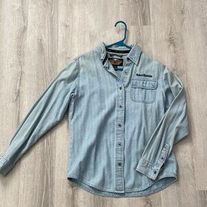 Ladies denim Harley Davidson shirt